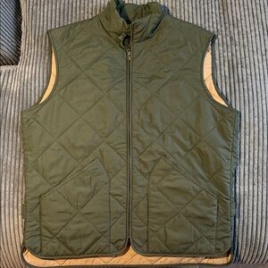 J. Crew Men's Green Quilted Vest